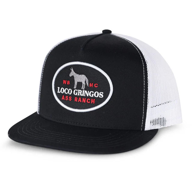 Whiskey Bent Hat Co - Loco Gringos Trucker - Black White