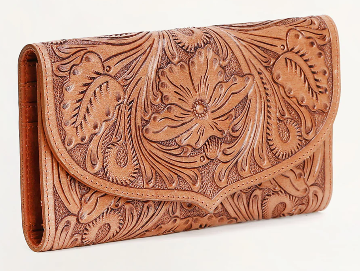 Loyal West Gloriana Wallet in Handtooled Leather | Giftware - Wallet | Saddleworld Ipswich