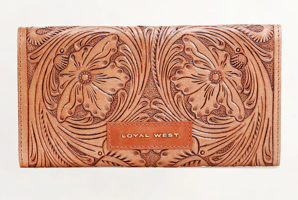 Loyal West Gloriana Wallet in Handtooled Leather
