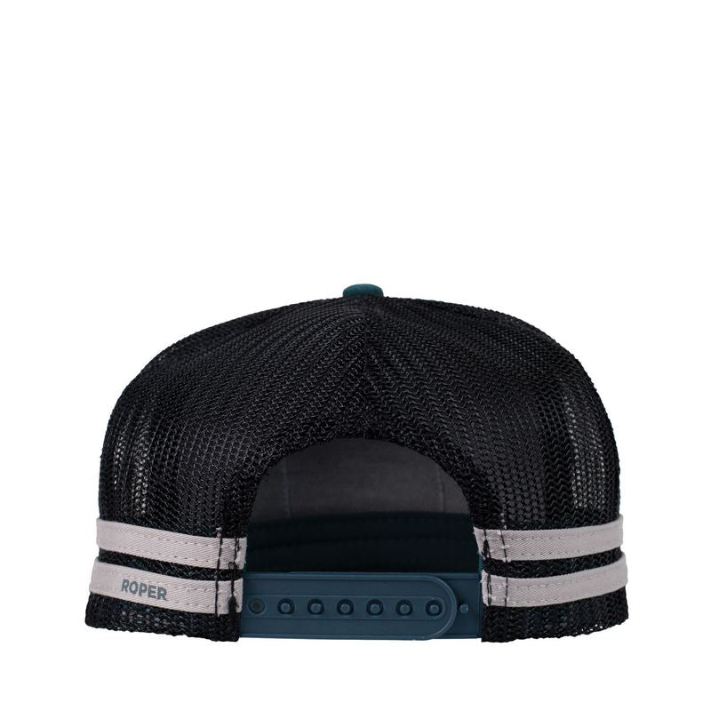 Roper Trucker Cap - Bull Skull Petrol