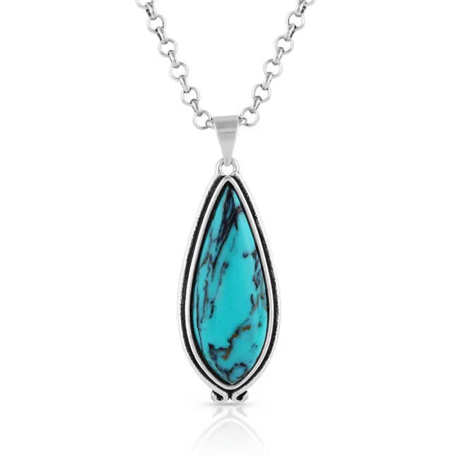 Montana Silversmith Oasis Waters Oval Turquoise Necklace