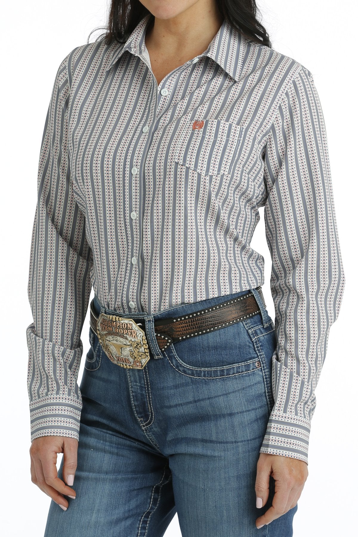 Cinch Wmns Arenaflex Button Down Western Shirt - Black Friday Sale