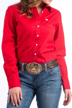 Cinch Womens Shirt Solid Button Down Shirt