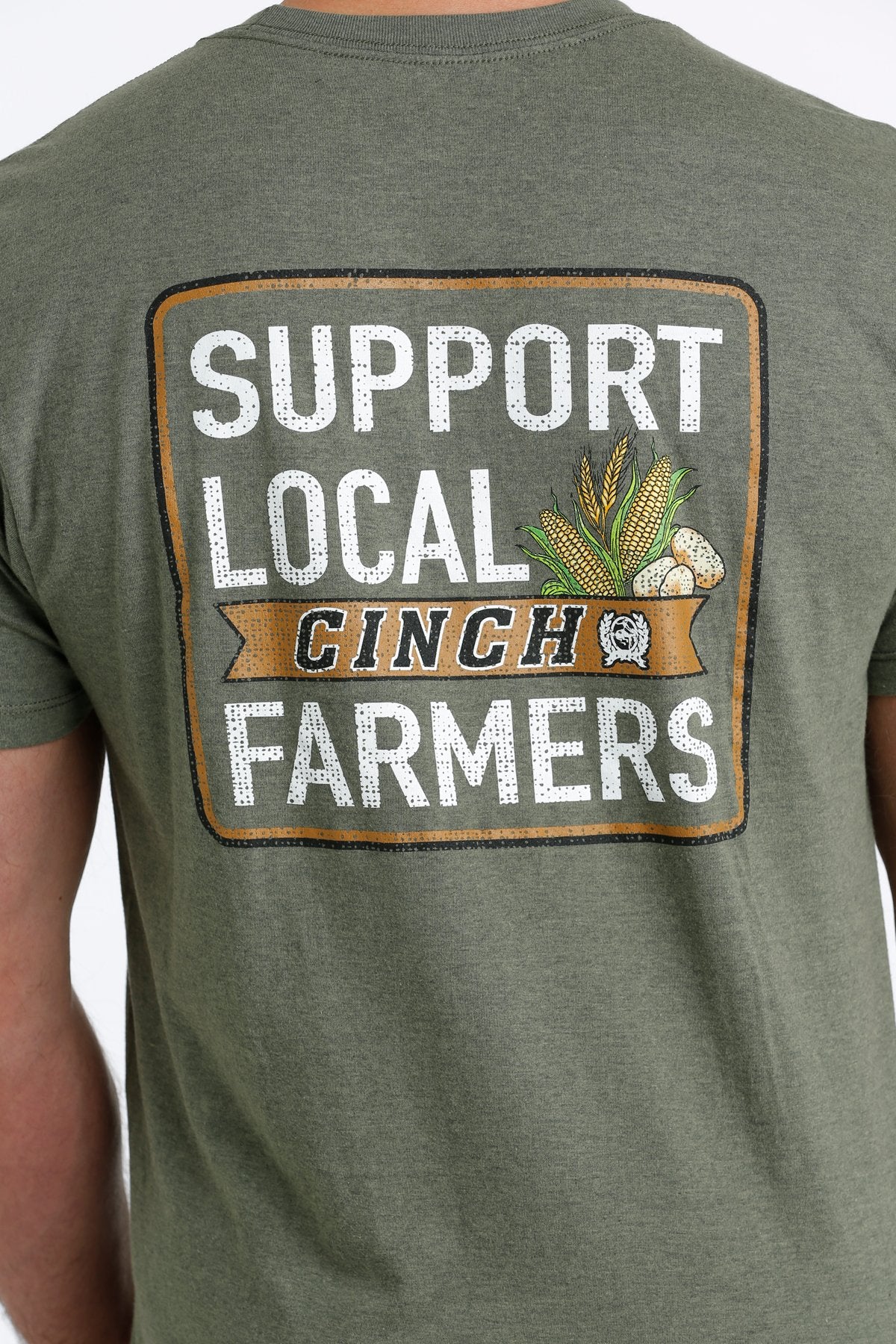 Cinch Mens Support Farmers T Shirt Olive