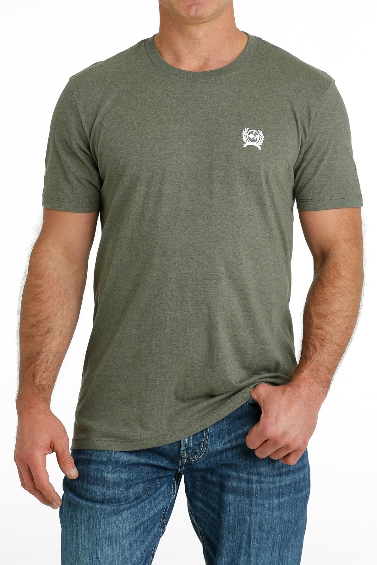 Cinch Mens Support Farmers T Shirt Olive