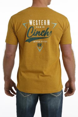 Cinch Mens Mustard Graphic Tee