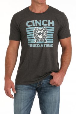 Cinch Mens Tried and True Tee - Charcoal