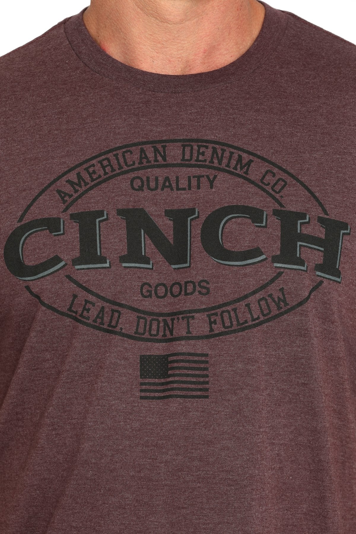 Cinch Mens Lead Dont Follow Tee - Purple