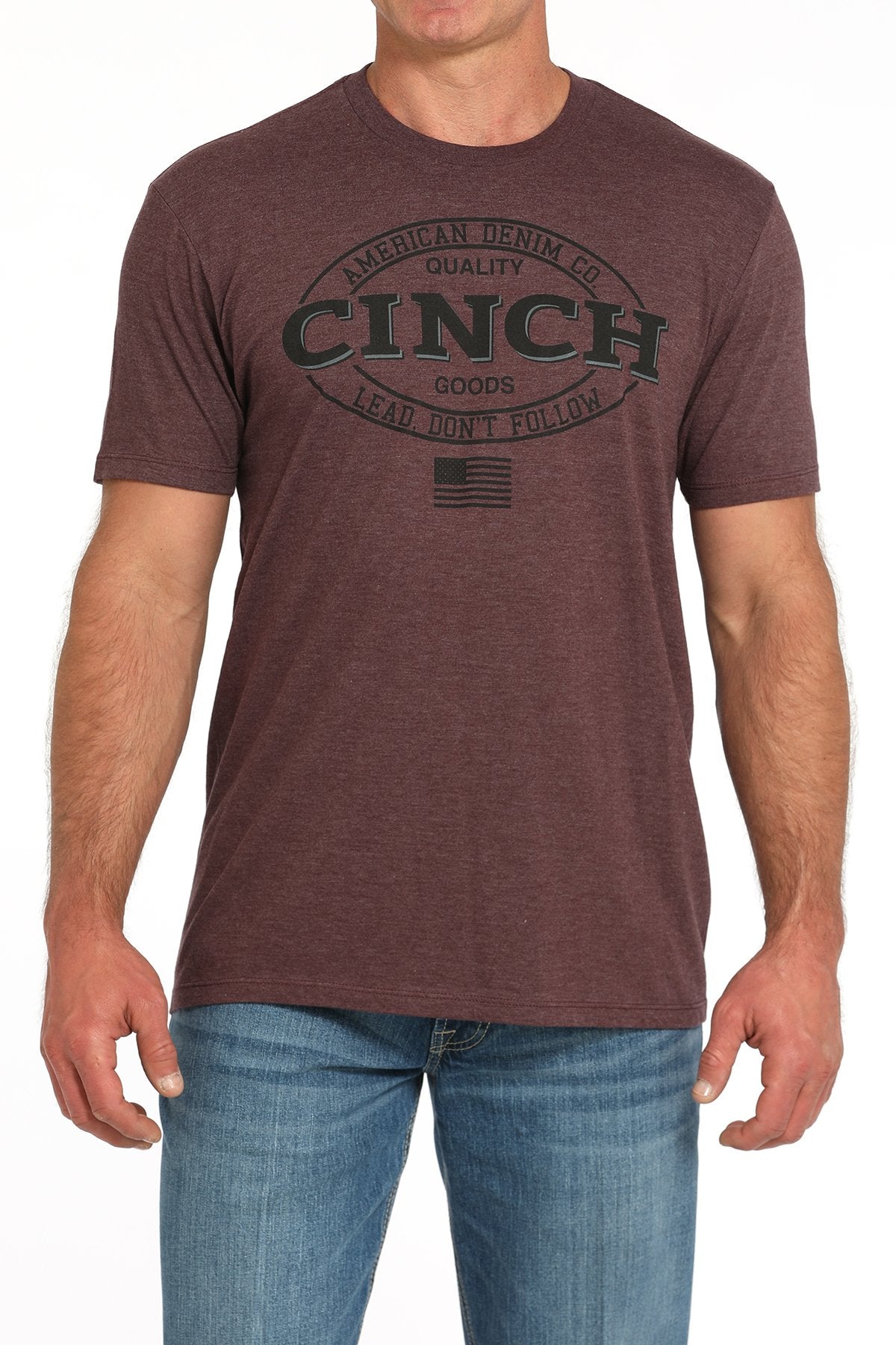 Cinch Mens Lead Dont Follow Tee - Purple