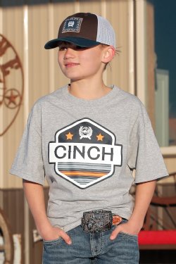Cinch Boys Grey Graphic Tee