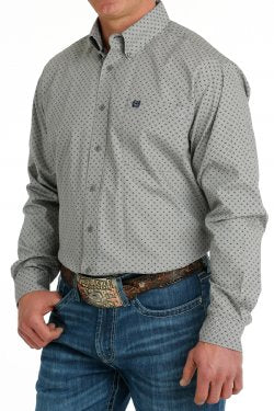 Cinch Mens Grey Geometric Print - Black Friday Sale