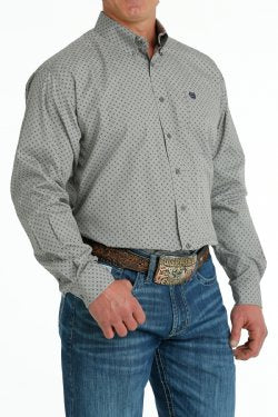 Cinch Mens Grey Geometric Print - Christmas Sale
