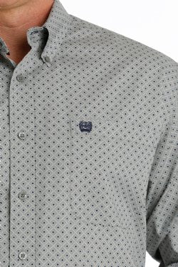 Cinch Mens Grey Geometric Print - Christmas Sale