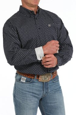 Cinch Mens Geometric Print Long Sleeve Shirt