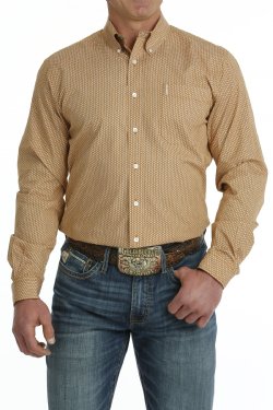 Cinch Mens Western LS Geometric Print Button Front