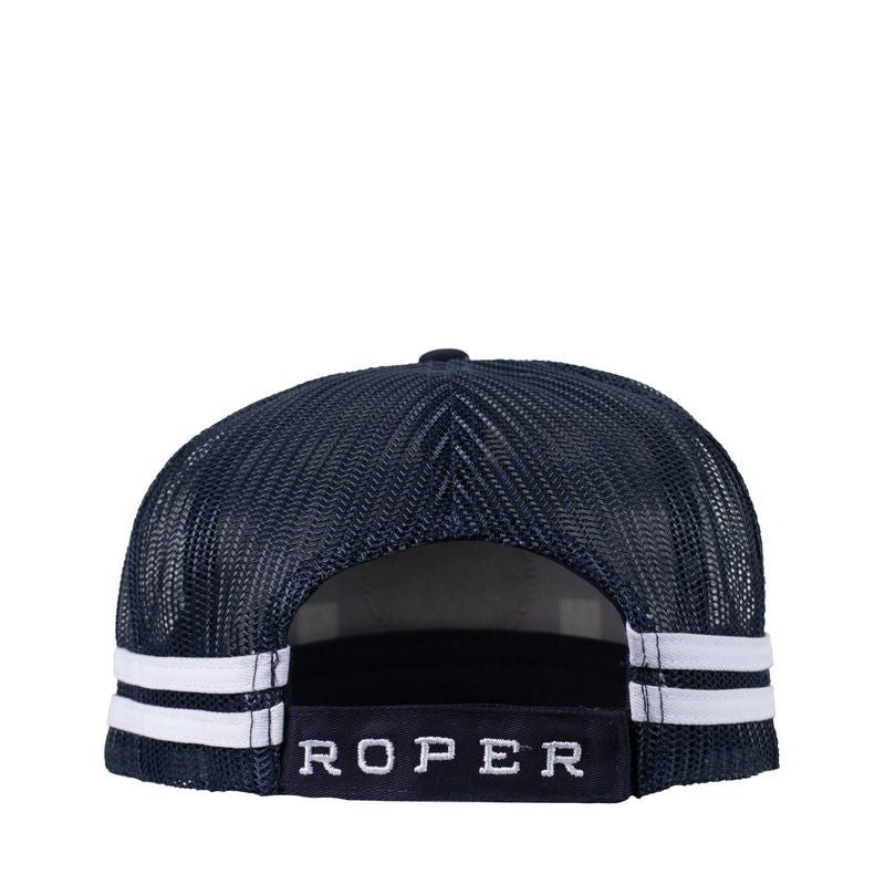 Roper Trucker Cap Mini Plaid Navy | Saddleworld Ipswich | Country Clothing | Caps 