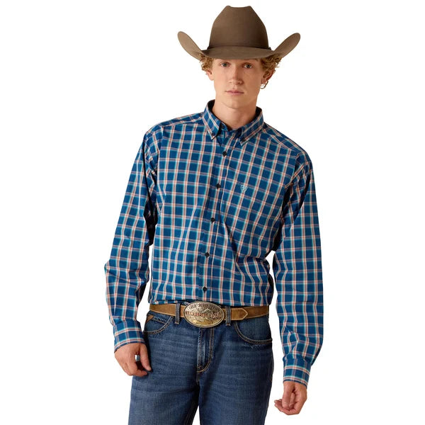 Ariat Mns Pro Series Jackson Classic Fit LS Shirt Poseidon Plaid