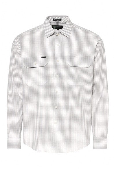 Pilbara Mens Check Dual Pocket LS Shirt