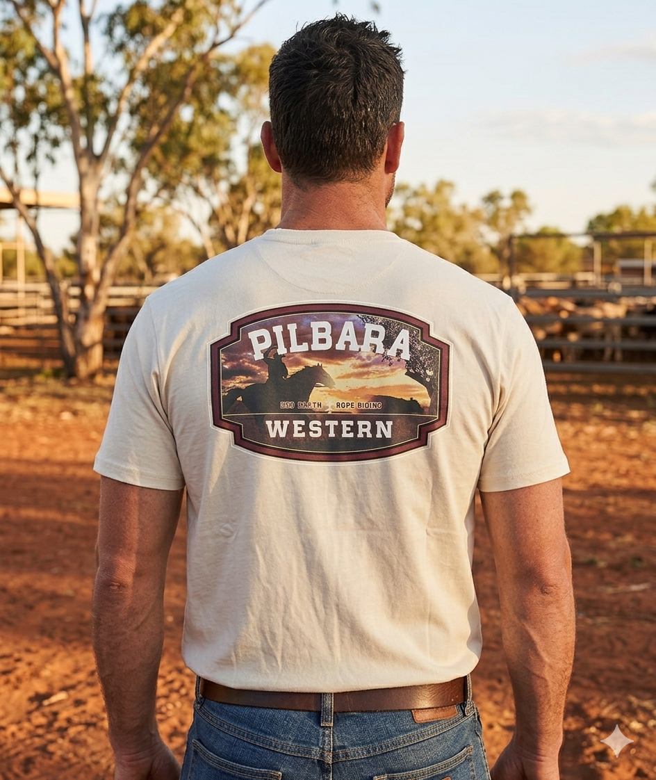 Pilbara Mens Rope Riding T Shirt
