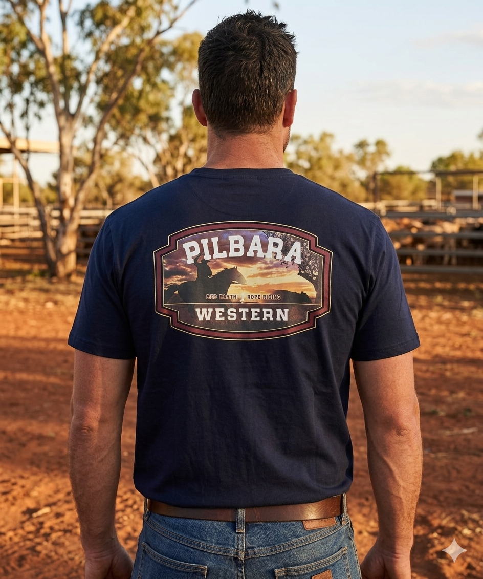 Pilbara Mens Rope Riding T Shirt