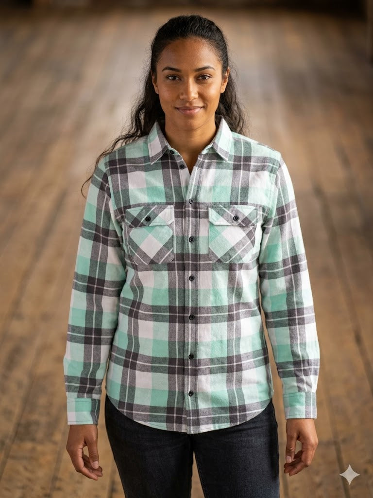 Pilbara Flennelette Shirt Womens Open Front Shirt - Winter 26