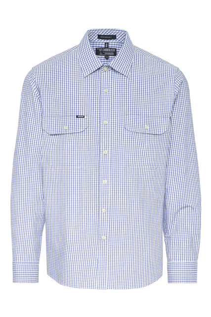Pilbara Mens Check Dual Pocket LS Shirt