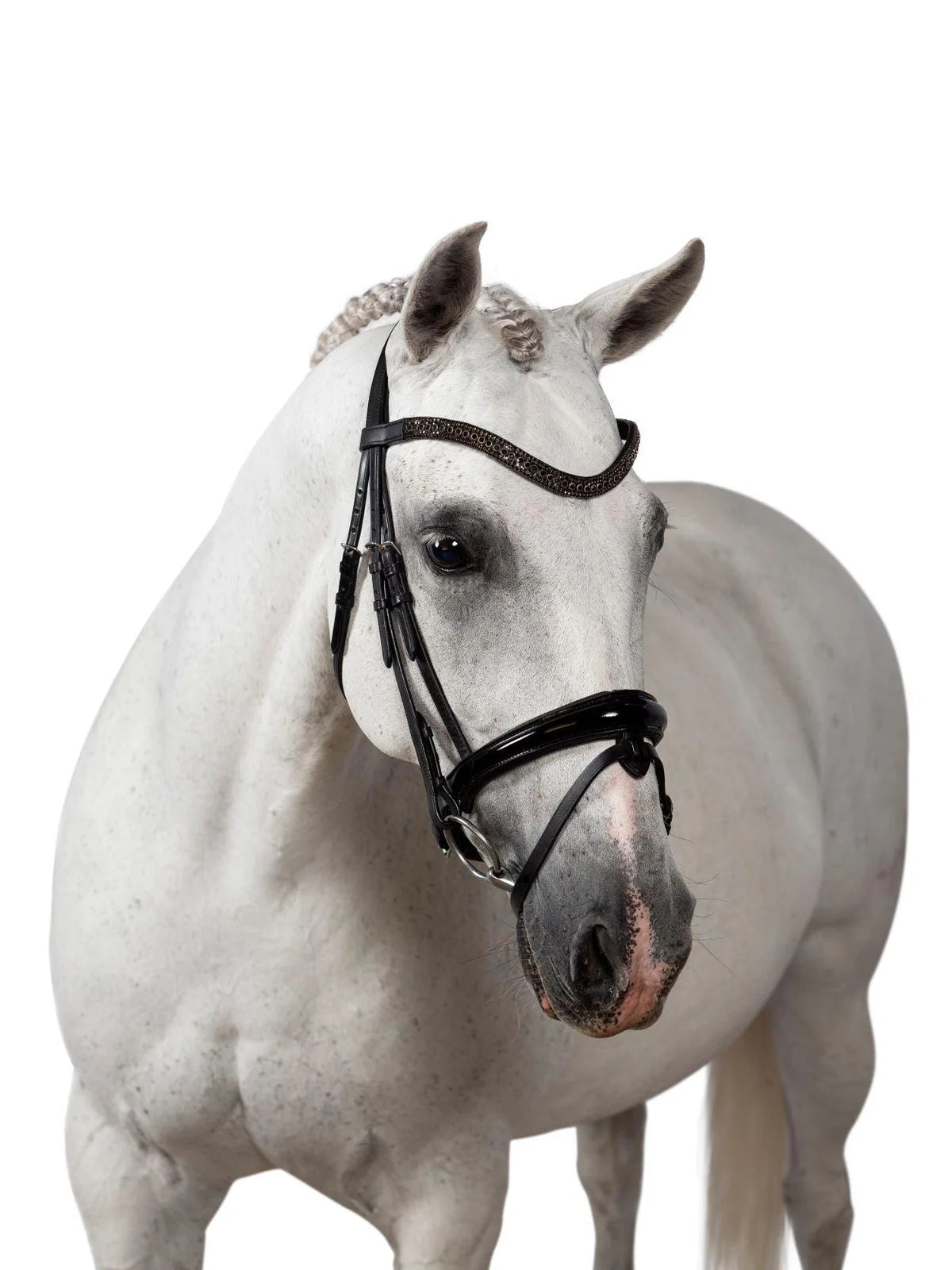 Flexible Fit Shine Premium Black Snaffle Bridle