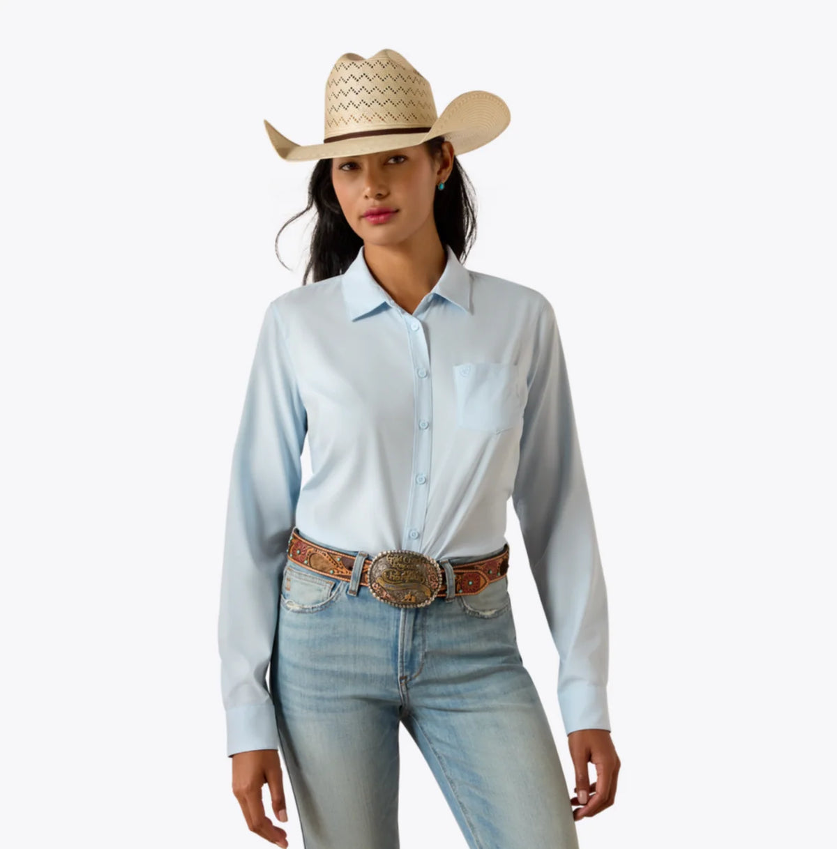 Ariat Wms Kirby Pro LS Shirt Nantucket Breeze