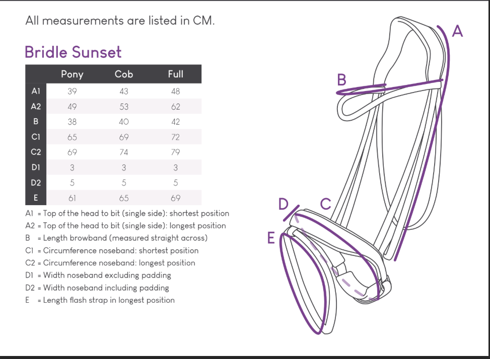 QHP Sunset Bridle