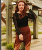 Lucky and Blessed Black Mesh Long Sleeve Fringe Western Bodysuit