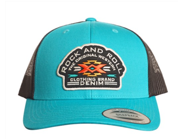 Rock and Roll Teal Cap