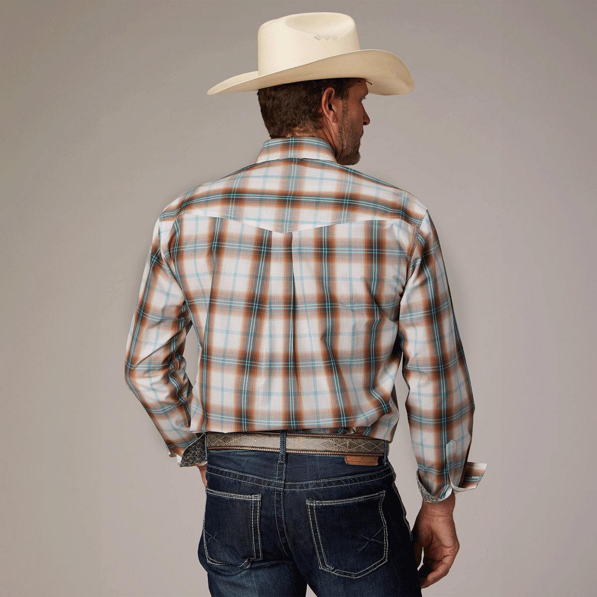 Roper Mns Amarillo Colleciton LS Plaid Shirt - EOFY Sale