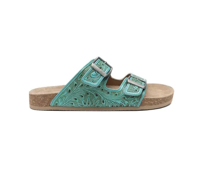Verdent Ranges Hand Tooled Sandals