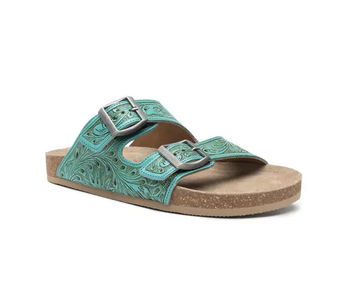 Verdent Ranges Hand Tooled Sandals