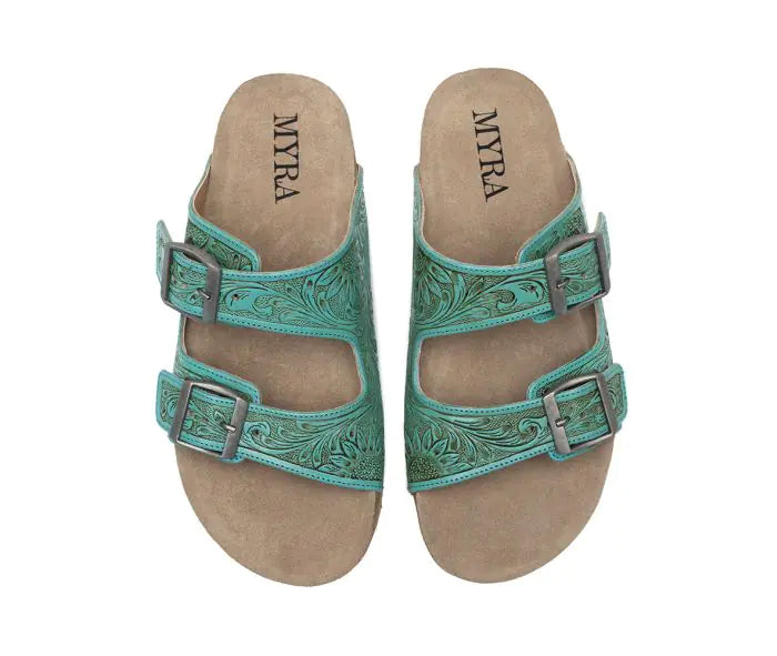 Verdent Ranges Hand Tooled Sandals