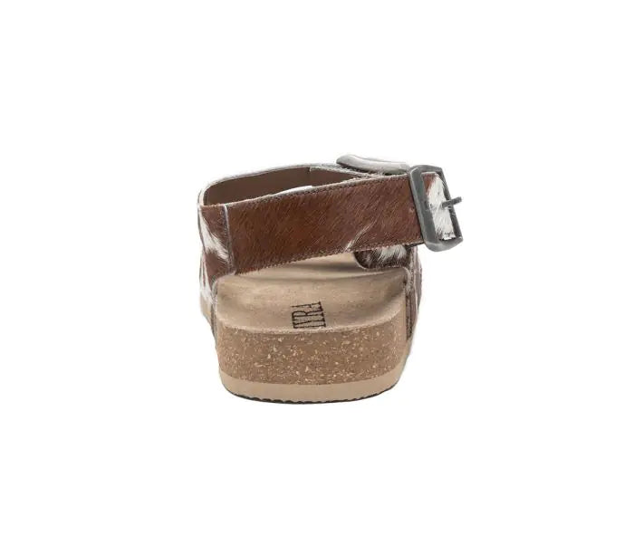 Mountain Path Leather sandals in Brown and Light Hair on Hide - End of Summer Sales