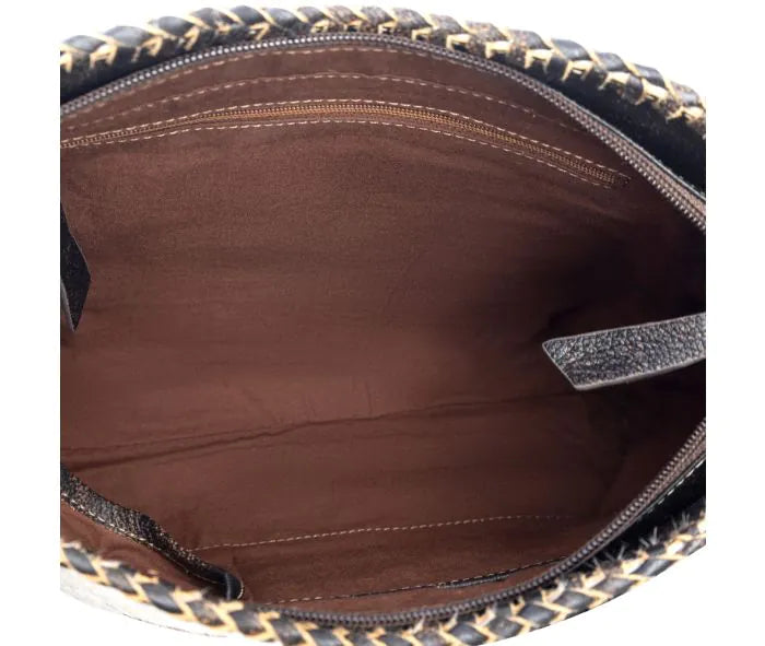 Valley Brook Hand-Tooled Bag in Coal