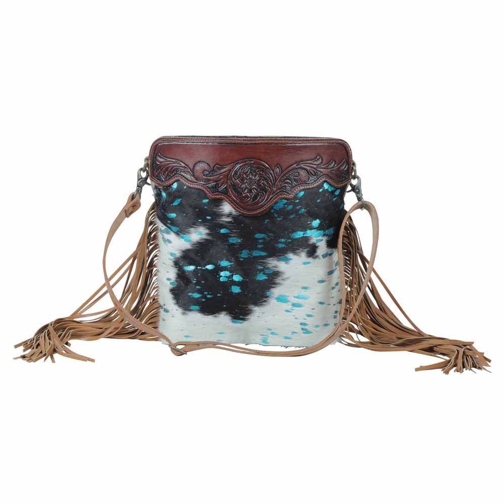 Blue Moon Hand-Tooled Bag