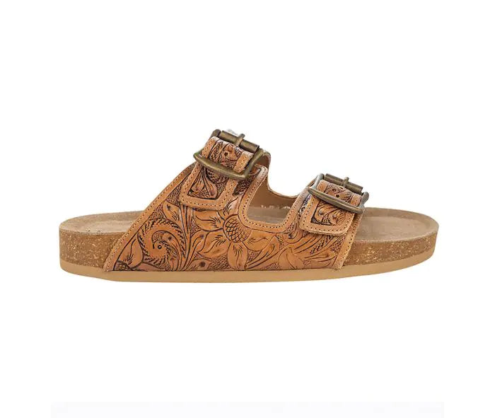 Footo Western Hand Tooled Sandals