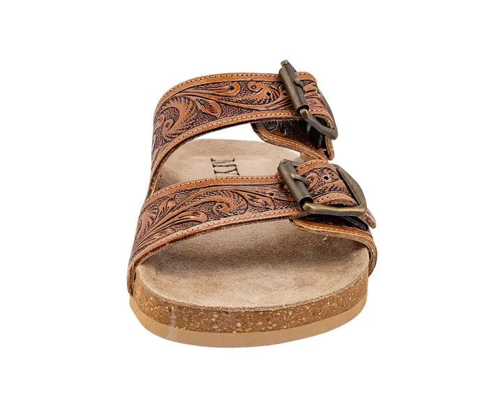 Footo Western Hand Tooled Sandals