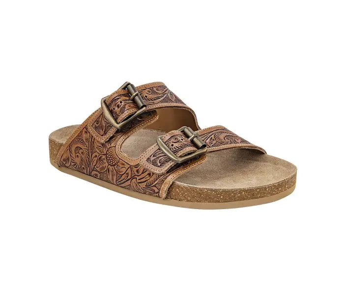 Footo Western Hand Tooled Sandals