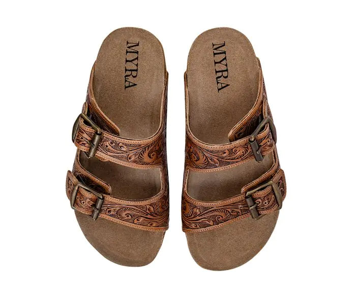 Footo Western Hand Tooled Sandals