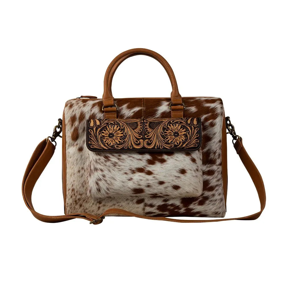 Rio Hand Tooled Satchel Laptop Bag