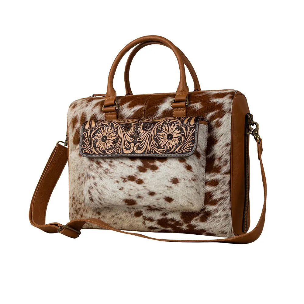 Rio Hand Tooled Satchel Laptop Bag