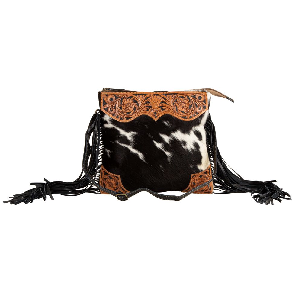 Tumbleweed Trail Fringed Hand Tooled Bag