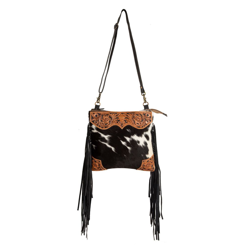 Tumbleweed Trail Fringed Hand Tooled Bag