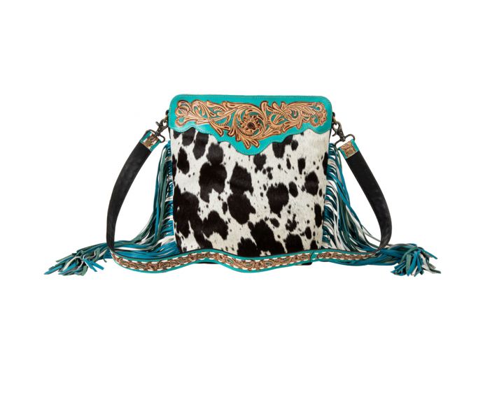 Pony Trail Fringed Hand-Tooled Bag