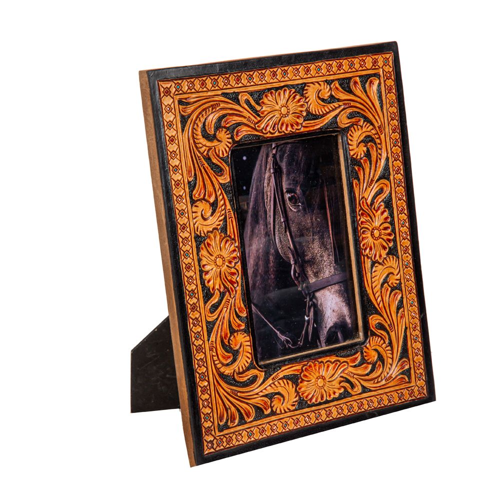Classic Country Hand Tooled Photo Frame