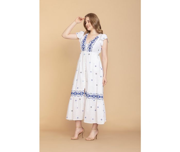 Lillith Cotton Embroidered Dress