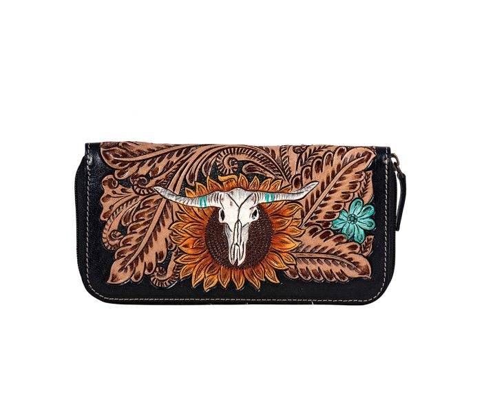 Spirit of the Herd Hand Tooled Wallet